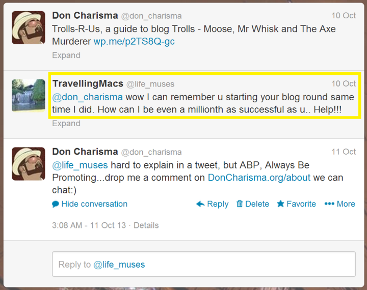 DonCharisma.com, Don Charisma, Tweet TravellingMacs