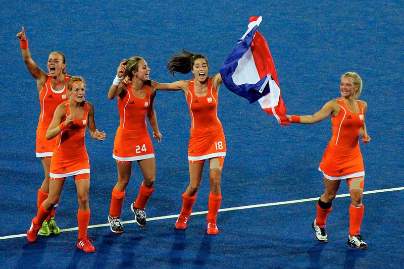 Netherlands womens hockey celebrate - 2012 Olympics