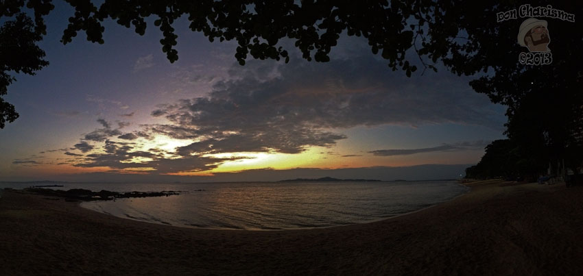 DonCharisma.org Beach Panorama Sunset Double iPhone PS