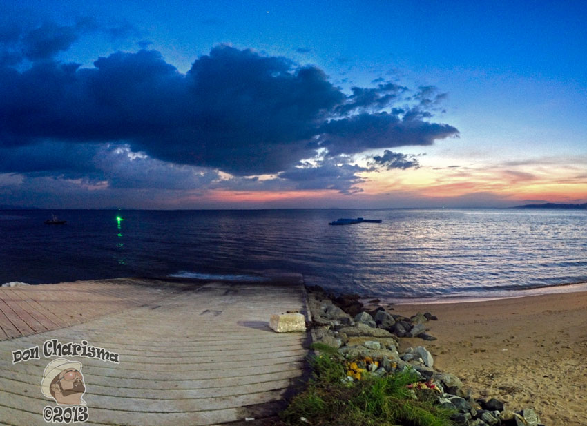 Slipway Ocean Sunset Panorama