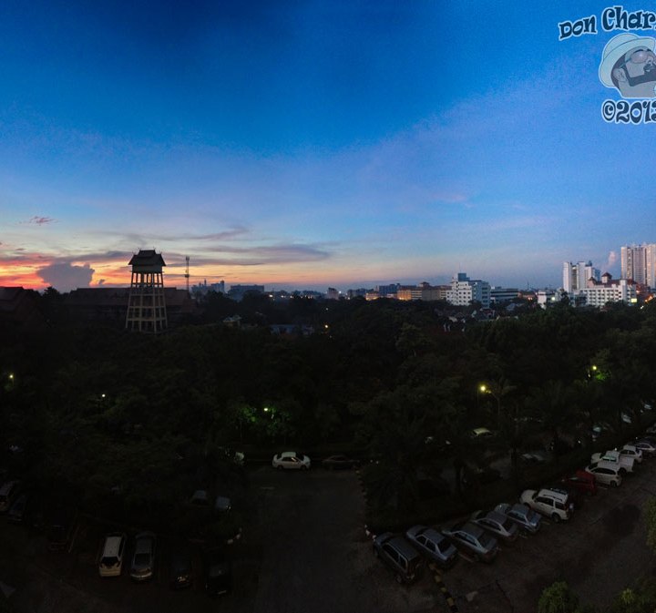 DonCharisma.org Top Floor Sunrise Panorama (Full) PTGui-8w-x-2h-P