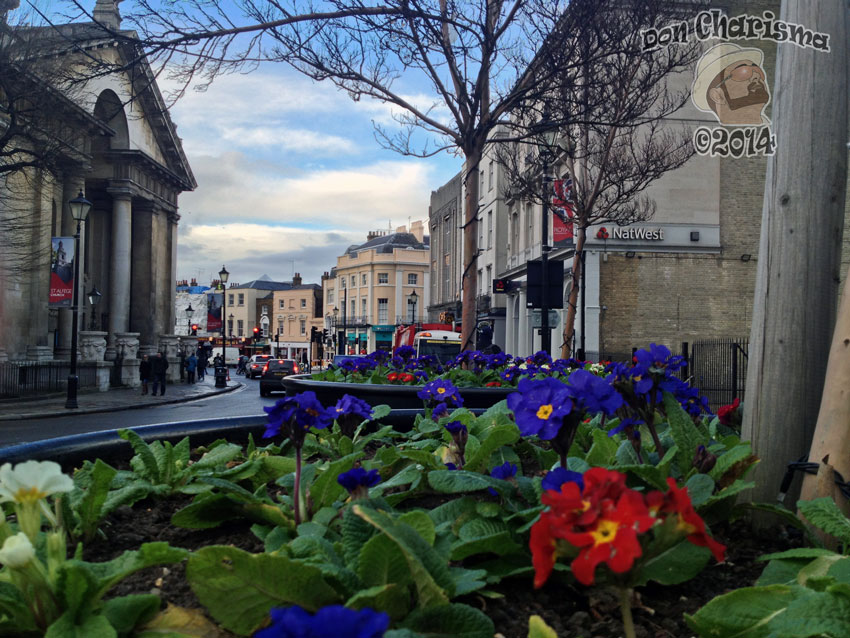 DonCharisma.org Greenwich Stormy Sky Flowers And Church