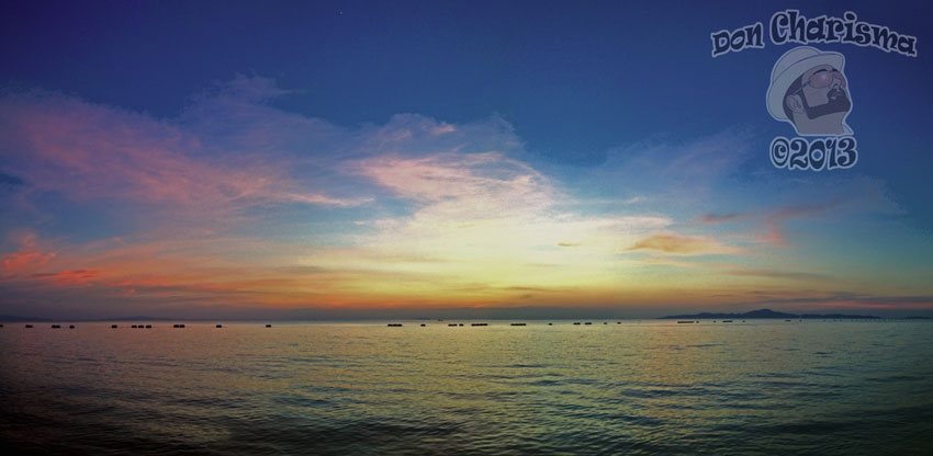 Sunset Ocean Panorama