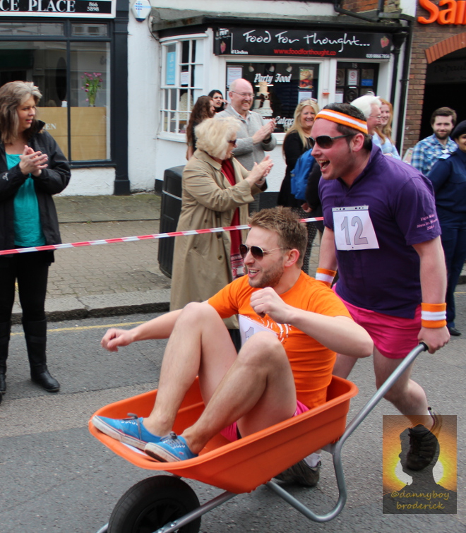 Fun in a wheel barrow