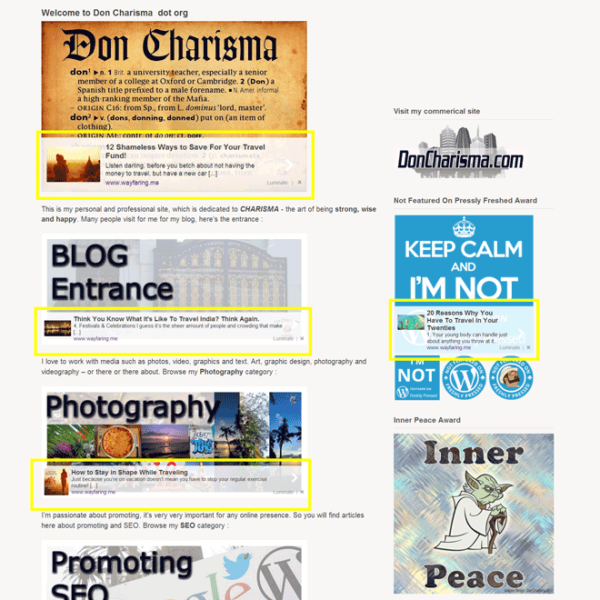 DonCharisma.org-Luminate-Ads