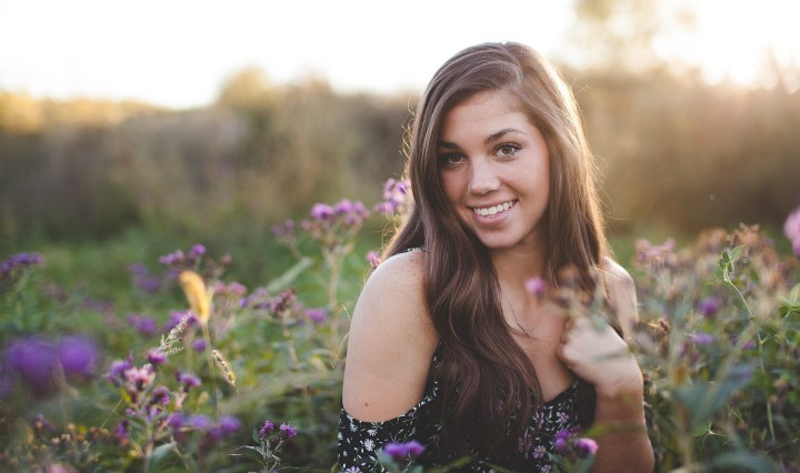 beautiful,girl,portrait,countryside,dress,female,flower,model,nature,outdoors,outside,person,pretty,summer,woman,happy,laughing,smile,smiling,happiness, DON CHARISMA